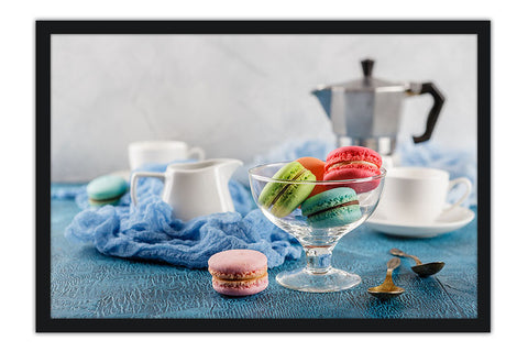 Poster Macaron - Doces - Sobremesas - Cozinha - Chef - Comida - Culinária