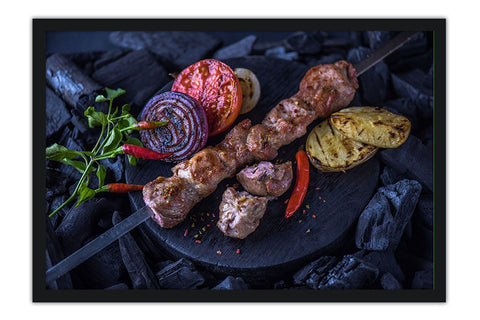 Poster Churrasco - Temperos - Cozinha - Chef - Comida - Culinária