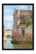 Poster Canal de Veneza - Antonietta Brandeis - Obras de Arte - Moldura preta