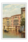 Poster Grande Canal de Veneza - Antonietta Brandeis - Obras de Arte - Moldura branca