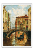 Poster Ponte de Veneza - Antonietta Brandeis - Obras de Arte - Moldura branca
