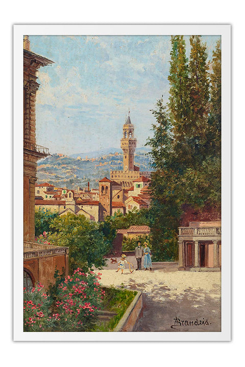 Poster Vista Italiana - Antonietta Brandeis - Obras de Arte - Moldura branca