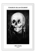 Poster All Is Vanity - Charles Allan Gilbert - Vintage - Obras de Arte - Moldura branca