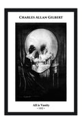 Poster All Is Vanity - Charles Allan Gilbert - Vintage - Obras de Arte - Moldura preta
