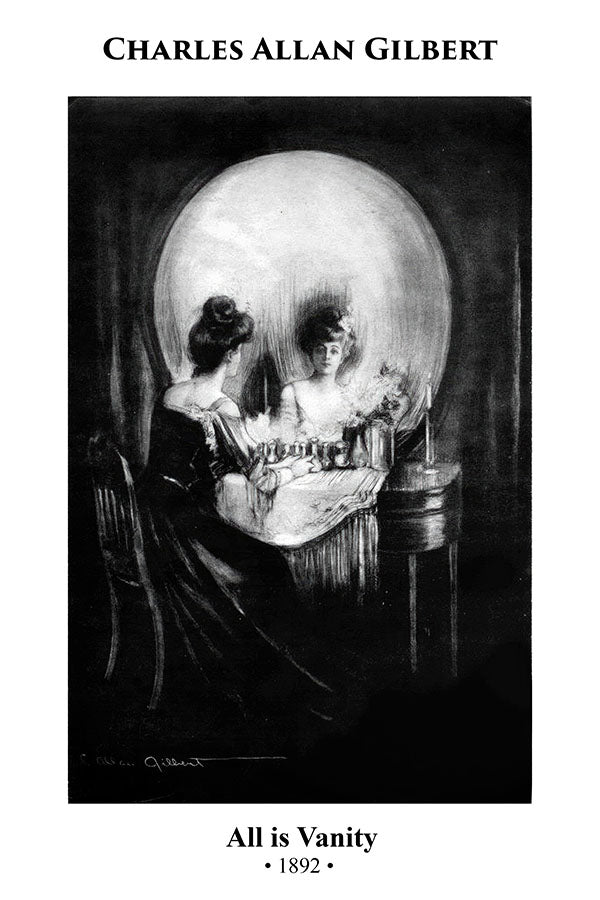 Poster All Is Vanity - Charles Allan Gilbert - Vintage - Obras de Arte - Pôster sem moldura
