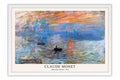 Poster Impressão, Nascer do Sol - Claude Monet - Impressionismo - Obras de Arte - Moldura branca