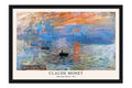Poster Impressão, Nascer do Sol - Claude Monet - Impressionismo - Obras de Arte - Moldura preta