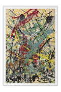 Poster Number 16 (1949) - Jackson Pollock - Arte Abstrata - Obras de Arte - Moldura branca