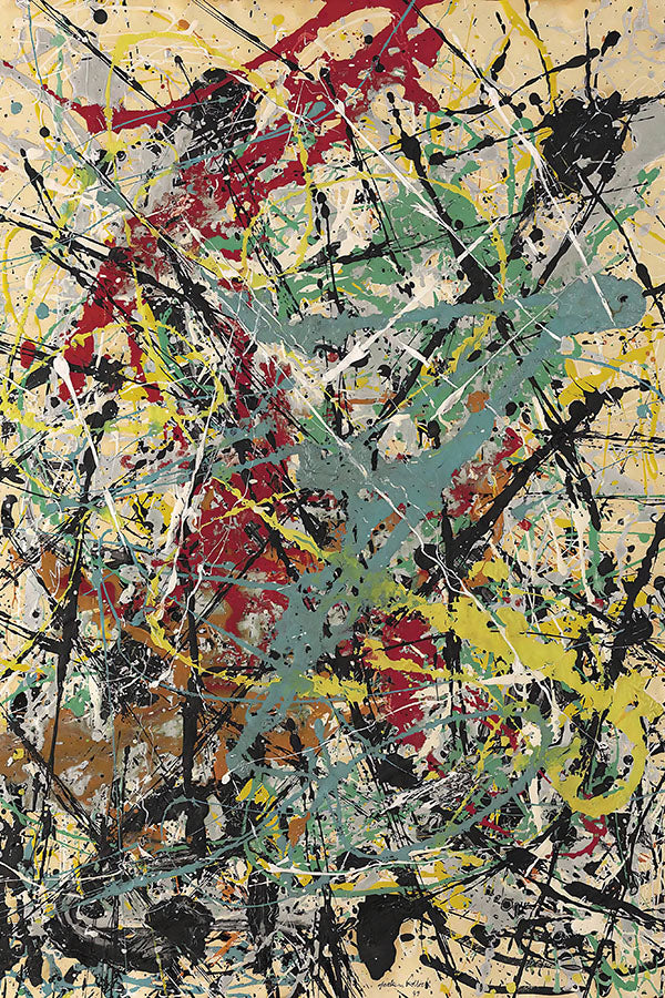 Poster Number 16 (1949) - Jackson Pollock - Arte Abstrata - Obras de Arte - Pôster sem moldura
