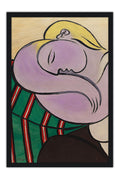 Poster Mulher com Cabelos Amarelos (1931) - Pablo Picasso - Obras de Arte - Moldura preta