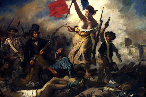 Poster A Liberdade Guiando o Povo Eugene Delacroix - Obras de Arte