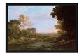 Poster Pastoral with the Arch of Constantine - Claude Lorrain - Obras de Arte - Moldura preta