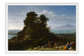Poster The Sermon on the Mount - Claude Lorrain - Obras de Arte - Moldura branca
