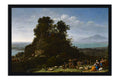 Poster The Sermon on the Mount - Claude Lorrain - Obras de Arte - Moldura preta