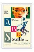 Poster Acossado - À Bout de Souffle - Jean-Luc Godard - Filmes - Moldura branca