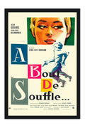 Poster Acossado - À Bout de Souffle - Jean-Luc Godard - Filmes - Moldura preta