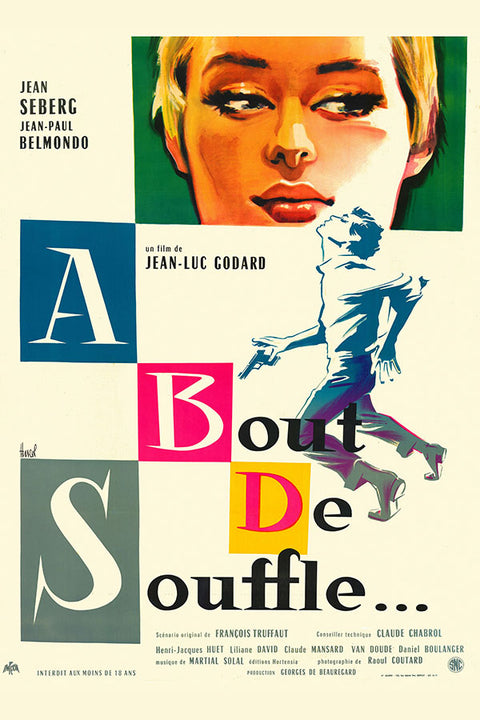 Poster Acossado - À Bout de Souffle - Jean-Luc Godard - Filmes - Pôster sem moldura