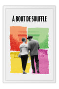 Poster Acossado - À Bout de Souffle - Jean-Luc Godard - Filmes - Moldura branca