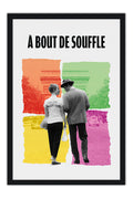 Poster Acossado - À Bout de Souffle - Jean-Luc Godard - Filmes - Moldura preta