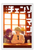 Poster Chainsaw Man: O Filme - Arco da Reze - Anime - Filmes - Moldura branca