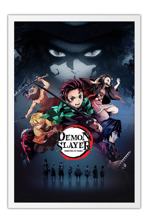 Poster Demon Slayer: Kimetsu no Yaiba - Castelo Infinito - Filmes - Moldura branca