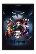 Poster Demon Slayer: Kimetsu no Yaiba - Castelo Infinito - Filmes - Moldura preta