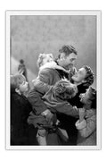 Poster A Felicidade Não se Compra - It’s a Wonderful Life - Vintage - Clássico - Filmes - Moldura branca