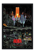 Poster Akira - Cyberpunk - Clássico - Cult - Animes - Moldura preta