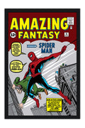 Poster Amazing Fantasy #15 - Homem-Aranha - Spider-Man - Vintage - Quadrinhos - Moldura preta
