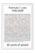 Poster Formula 1 Carros 1950 - 2009 60 Anos De Velocidade - F1