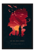Poster Cowboy Bebop - Spike Spiegel - Animes - Moldura preta