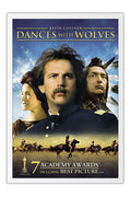 Poster Dança com Lobos - Dances with Wolves - Kevin Costner - Faroeste - Clássico - Filmes - Moldura branca