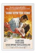 Poster E o Vento Levou - Gone with the Wind - Vivien Leigh - Vintage - Clássico - Filmes - Moldura branca