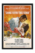 Poster E o Vento Levou - Gone with the Wind - Vivien Leigh - Vintage - Clássico - Filmes - Moldura preta