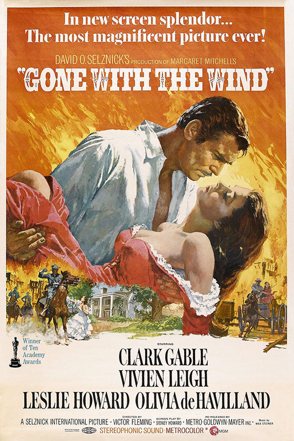 Poster E o Vento Levou - Gone with the Wind - Vivien Leigh - Vintage - Clássico - Filmes - Pôster sem moldura