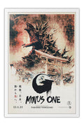 Poster Godzilla Minus One Kaiju - Japonês - Filmes - Moldura branca