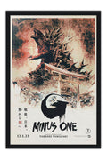 Poster Godzilla Minus One Kaiju - Japonês - Filmes - Moldura preta
