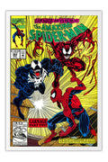 Poster Homem-Aranha - Spider-Man - Marvel - Vintage - Quadrinhos - Moldura branca