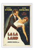 Poster La La Land: Cantando Estações - Emma Stone e Ryan Gosling - Musical - Filmes - Moldura branca