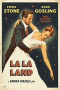Poster La La Land: Cantando Estações - Emma Stone e Ryan Gosling - Musical - Filmes - Pôster sem moldura