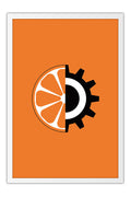 Poster Laranja Mecânica - A Clockwork Orange - Stanley Kubrick - Retrô - Cult - Filmes - Moldura branca