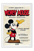 Poster Mickey Mouse Pluto Walt - Disney - Vintage - Quadrinhos - Moldura branca