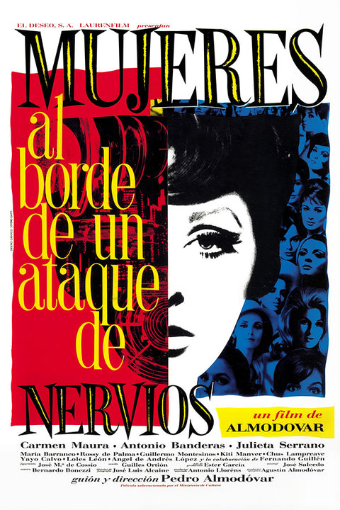 Poster Mulheres à Beira de um Ataque de Nervos - Pedro Almodóvar - Cult - Filmes - Pôster sem moldura