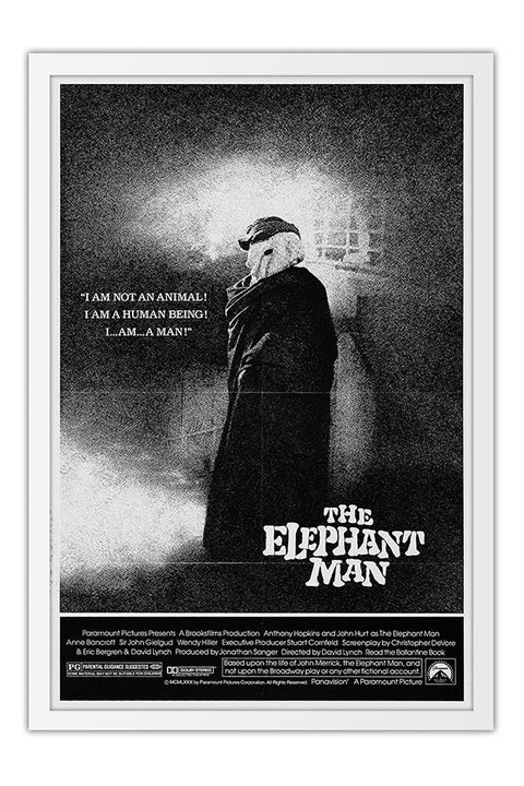 Poster O Homem Elefante - The Elephant Man - David Lynch - Clássico - Cult - Filmes - Moldura branca