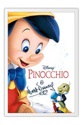 Poster Pinoquio Pinocchio - Disney - Vintage - Clássico - Filmes - Moldura branca