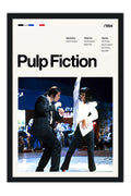 Poster Pulp Fiction: Tempo de Violência Tarantino - Fotografia Vintage - Filmes - Moldura preta