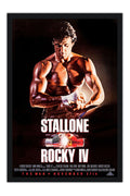 Poster Rocky IV Rocky Balboa Ivan Drago Stallone - Retrô - Clássico - Filmes - Moldura preta