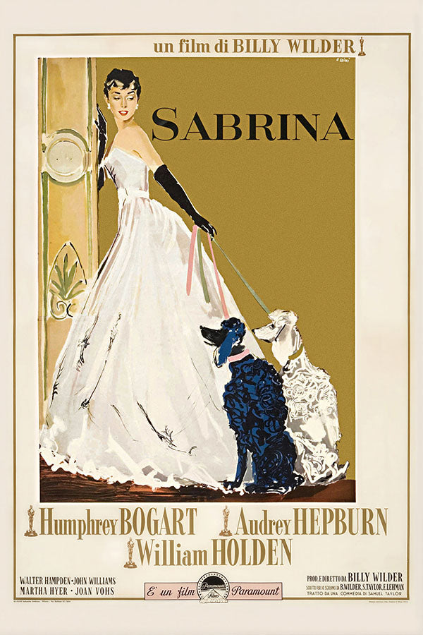 Poster Sabrina Audrey Hepburn Humphrey Bogart - Vintage - Clássico - Filmes - Pôster sem moldura
