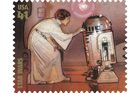 Poster Star Wars - Princesa Leia e R2-D2 - Vintage - Filmes - Pôster sem moldura