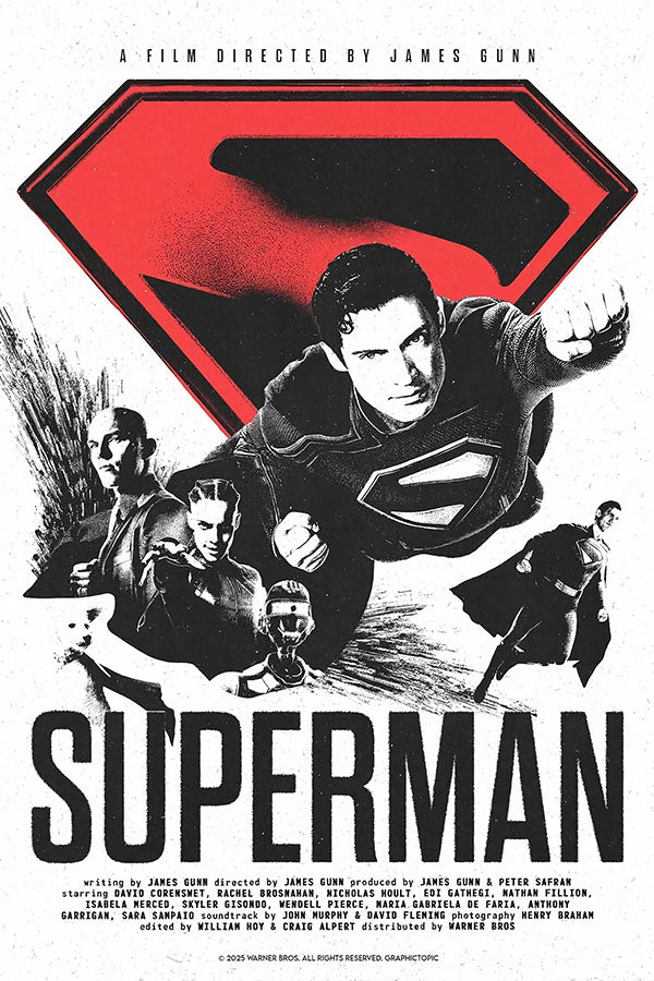 Poster Superman o Filme Christopher Reeve - Vintage - Clássico - Filmes - Pôster sem moldura